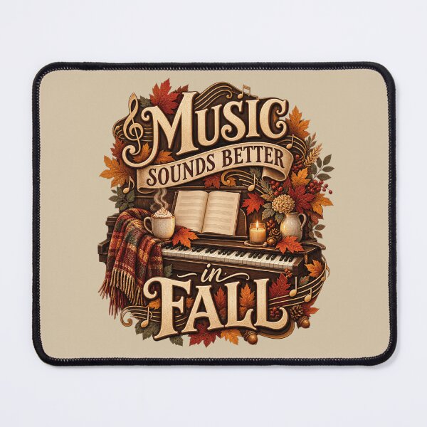 Item preview, Music Sounds Better in Fall – Cozy Autumn Music Lover Design designed and sold by astersgraphics.