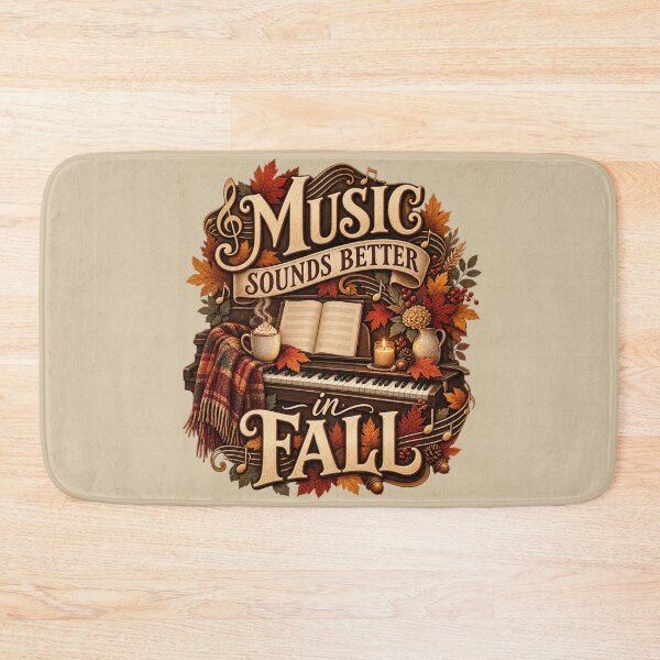 Item preview, Music Sounds Better in Fall – Cozy Autumn Music Lover Design designed and sold by astersgraphics.