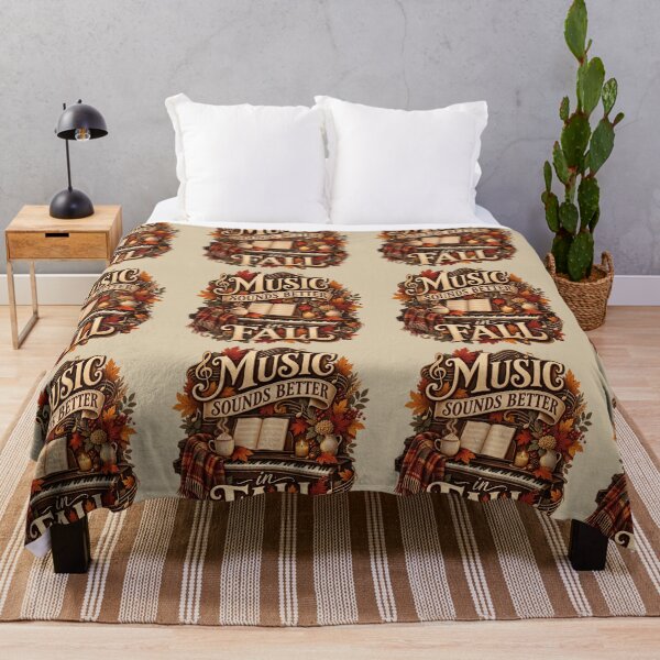Item preview, Music Sounds Better in Fall – Cozy Autumn Music Lover Design designed and sold by astersgraphics.