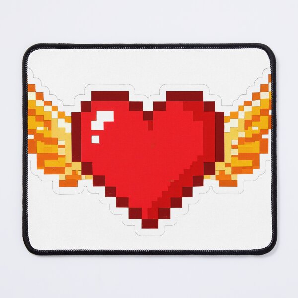 Item preview, Retro Pixel Art Flying Heart With Wings designed and sold by GSideArtStore.