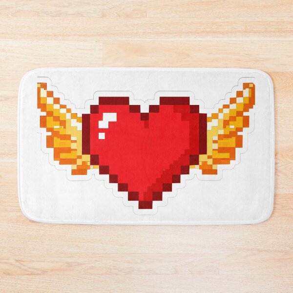 Item preview, Retro Pixel Art Flying Heart With Wings designed and sold by GSideArtStore.