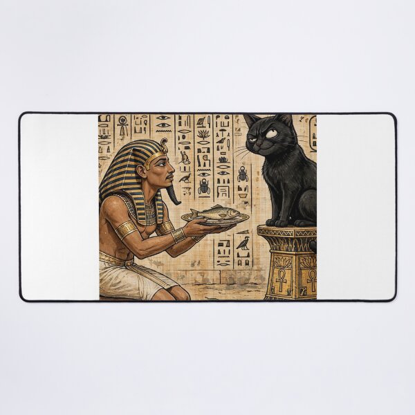 Item preview, Not Impressed - Sassy Black Cat and Kneeling Pharaoh designed and sold by Csaba1983.