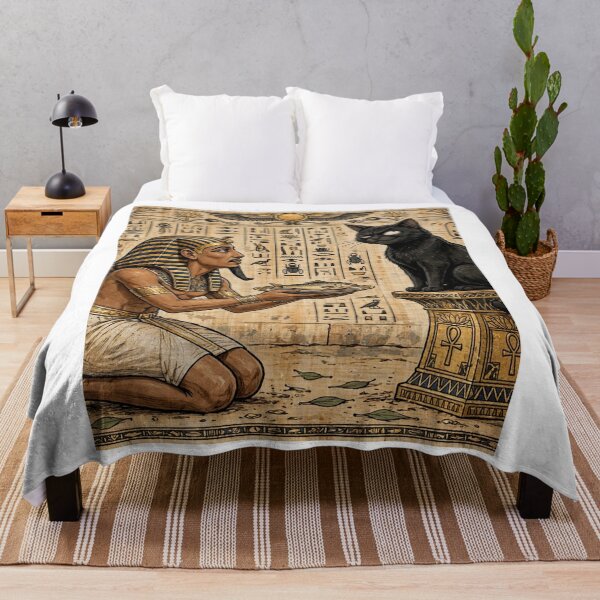 Item preview, Not Impressed - Sassy Black Cat and Kneeling Pharaoh designed and sold by Csaba1983.