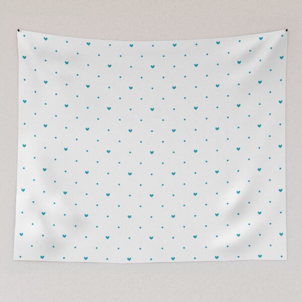 Artikelvorschau, Aqua Hearts & Dots – Minimalistisches Türkismuster entworfen und verkauft von HO•Designs.