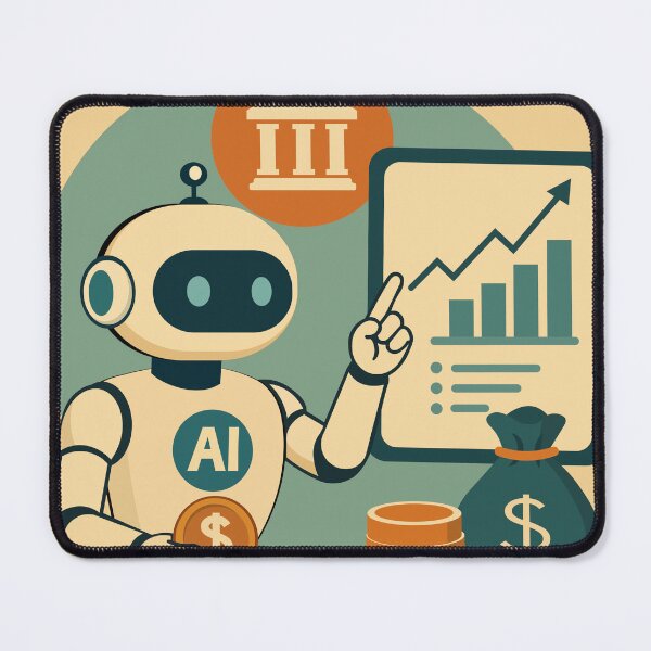 Item preview, Artificial Intelligence Robot Presenting Financial Growth And Investments designed and sold by Zhanna LL.