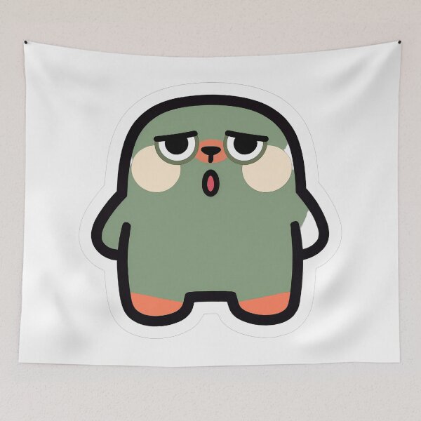 Item preview, Cute Green Blob Monster Flat Design designed and sold by GSideArtStore.