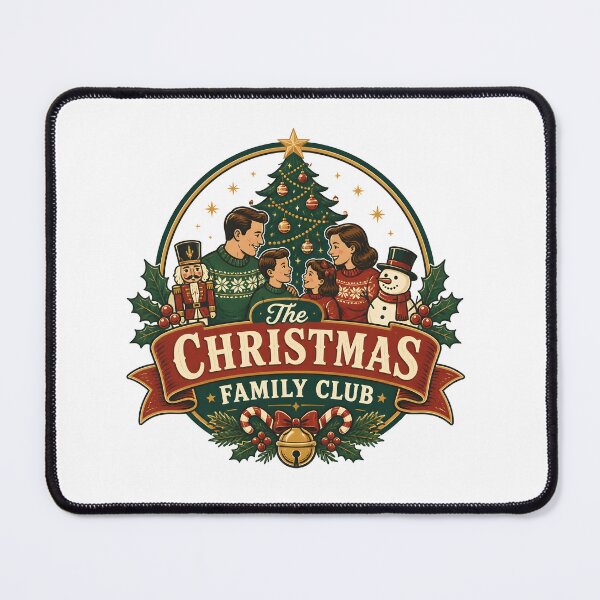 Item preview, The Christmas Family Club Christmas Family Holiday Gift designed and sold by OliviaHayesArt.