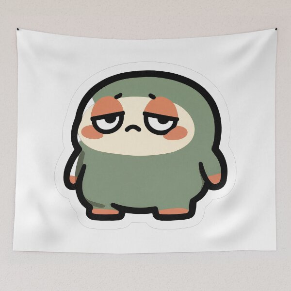 Item preview, Cute Green Blob Monster Flat Design designed and sold by GSideArtStore.