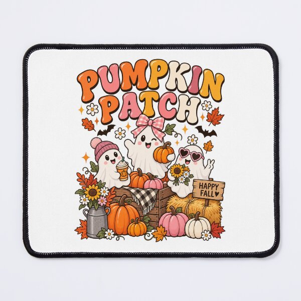Item preview, Cute Pumpkin Patch Ghosts Halloween Fall Kawaii Autumn designed and sold by afr-saad.