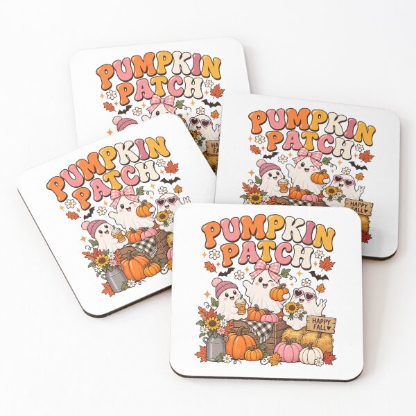 Item preview, Cute Pumpkin Patch Ghosts Halloween Fall Kawaii Autumn designed and sold by afr-saad.