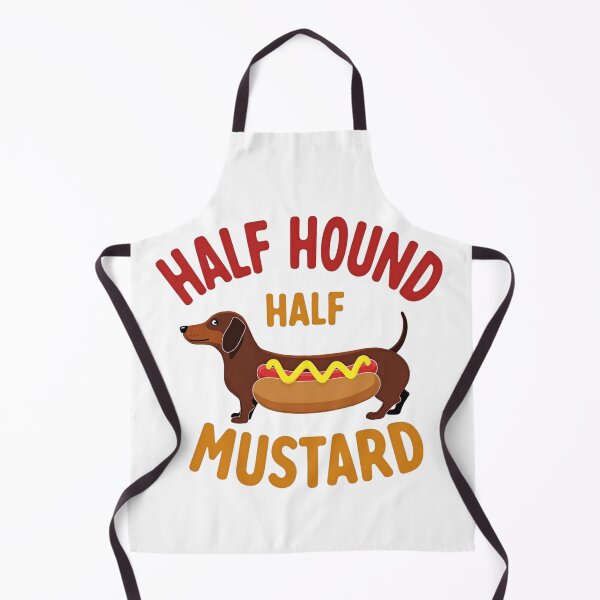 Aperçu de l'œuvre Moitie chien moitie moutarde teckel drôle hot dog créée et vendue par Prints by Mat.