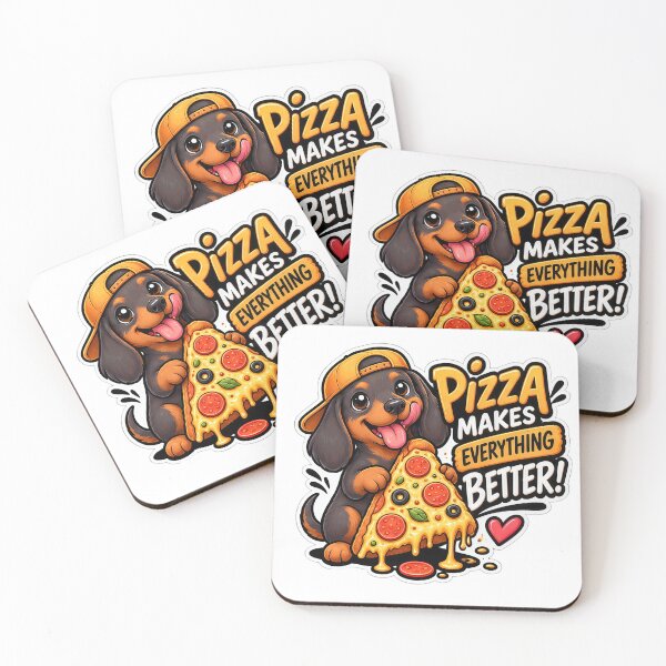 Item preview, Funny Dachshund Pizza Lover Cute Dog Illustration designed and sold by ArvelloCreative.