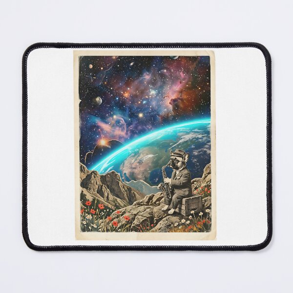 Item preview, French Bulldog Jazz Saxophonist Contemplating Cosmic Horizon designed and sold by PictoVibe.