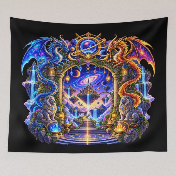 Item preview, Celestial Dragon Gate – Guardians of the Mystic Portal designed and sold by TroviTutto.