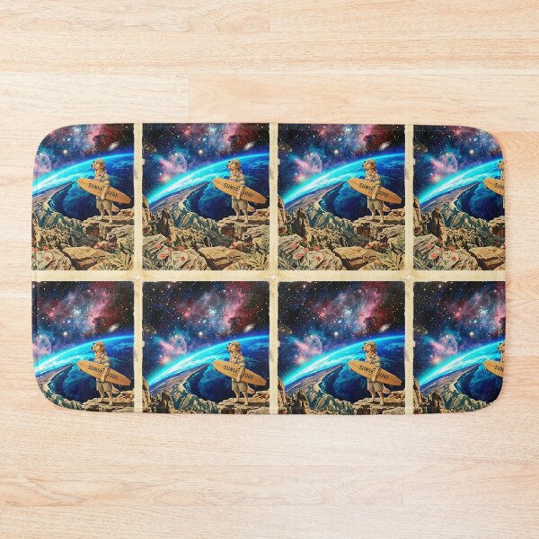 Item preview, Golden Retriever Surf Instructor Watching Cosmic Tides designed and sold by PictoVibe.