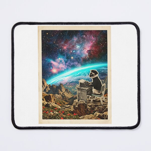 Item preview, Siamese Cat Beatnik Poet Typing Toward the Stars designed and sold by PictoVibe.