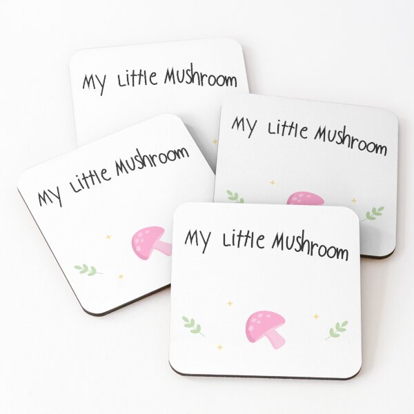 Item preview, Cute Pink Pastel Mushroom with Leaves and Sparkles designed and sold by MathuraPresent.