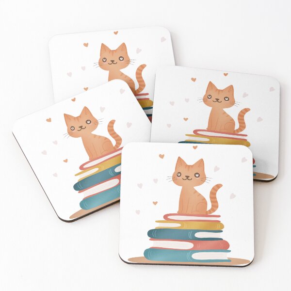Item preview, Cute Cat on Books – Cozy Book Lover Illustration designed and sold by DinaArtStudio.