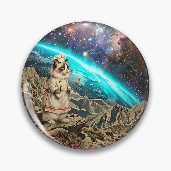 Item preview, Ragdoll Cat Baker Whisk Above the Cosmic Crust designed and sold by PictoVibe.