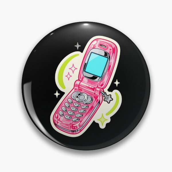 Item preview, Pink flip phone with star charm and glittery swirls designed and sold by newdreamsss.