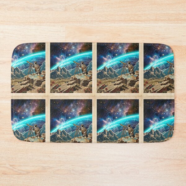 Item preview, Border Collie Astronomer Gazing Through a Cosmic Telescope designed and sold by PictoVibe.