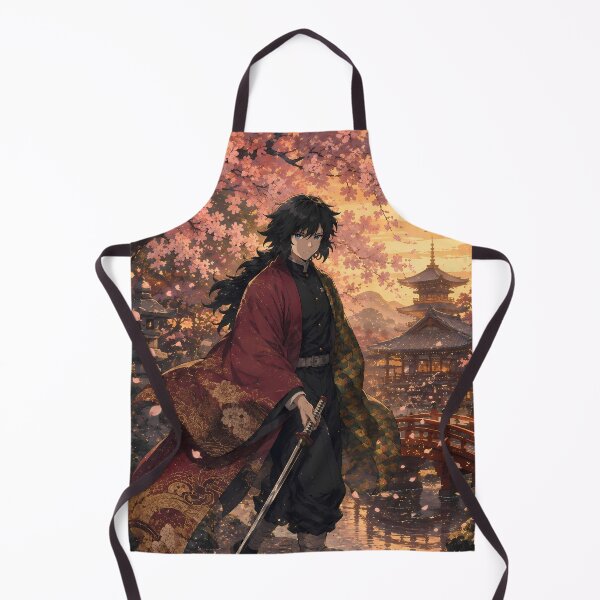 Item preview, Giyu Tomioka Demon Slayer Sakura Temple Sunset designed and sold by mildaclairmo.