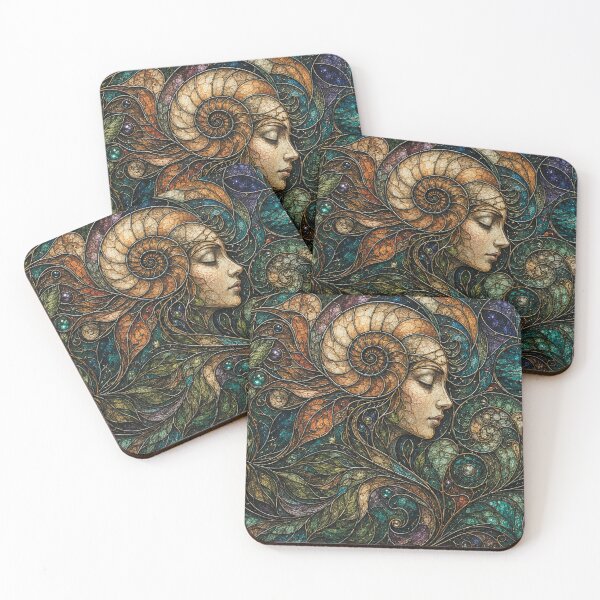 Item preview, Surreal Nautilus Goddess Puzzles designed and sold by VlodArt.