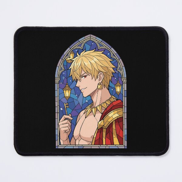 Item preview, Gilgamesh Fate Stay Night Golden King Stained Glass Smile designed and sold by mildaclairmo.