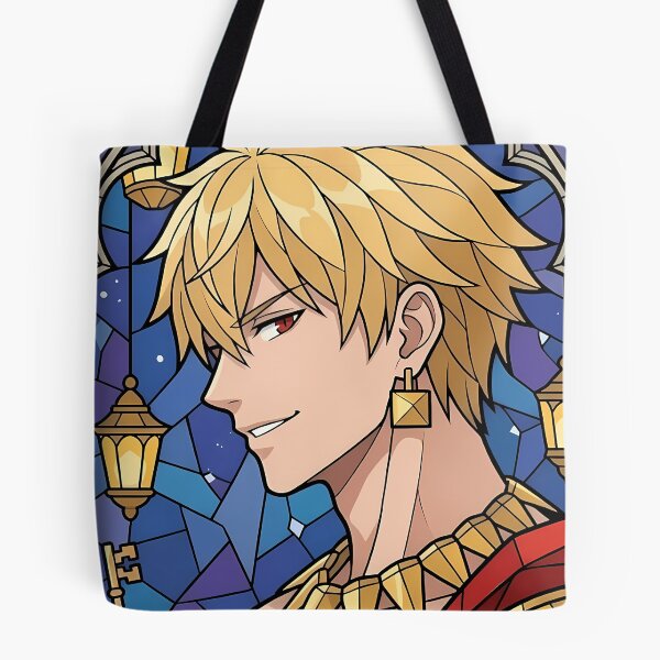 Item preview, Gilgamesh Fate Stay Night Golden King Stained Glass Smile designed and sold by mildaclairmo.