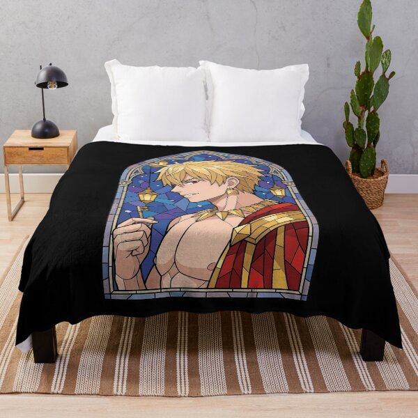 Item preview, Gilgamesh Fate Stay Night Golden King Stained Glass Smile designed and sold by mildaclairmo.