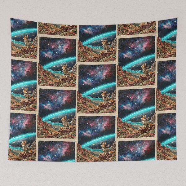 Item preview, Corgi Rally Driver Racing Toward a Curved Cosmic Horizon designed and sold by PictoVibe.
