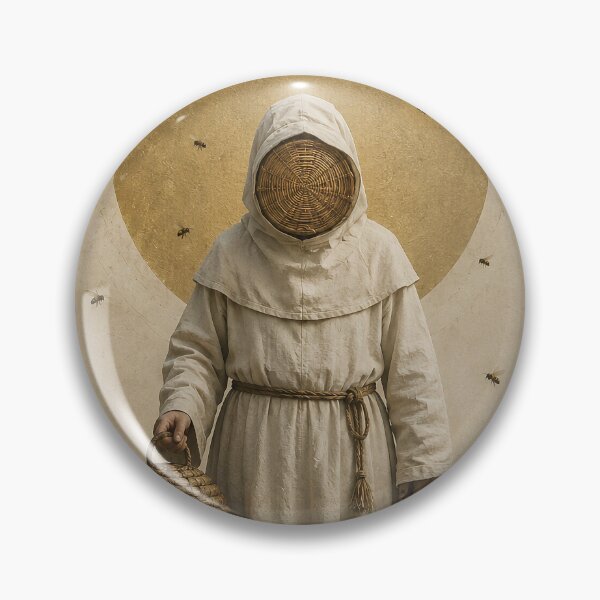 Item preview, The Keeper of the Hive – Medieval Beekeeper Sacred Bee Art designed and sold by SacredLensV.