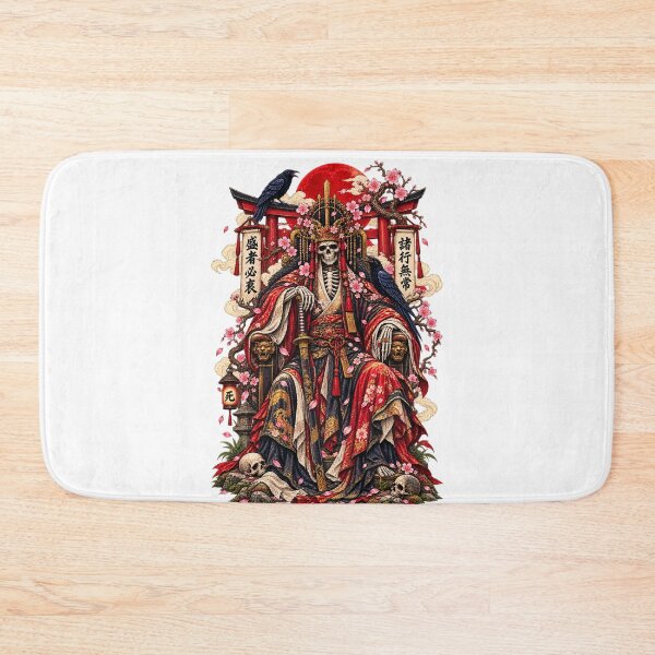 Item preview, The Emperor of the Withered Cherry Trees – Japanese Skeleton Emperor Ukiyo-e Art designed and sold by Substance_life.