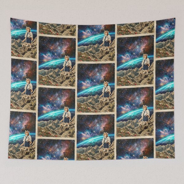 Item preview, Shiba Inu Sushi Chef Rolling Rice Under the Stars designed and sold by PictoVibe.