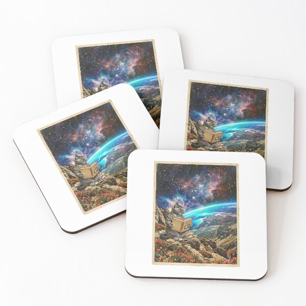 Item preview, British Shorthair Librarian Reading Above the Curved Earth designed and sold by PictoVibe.