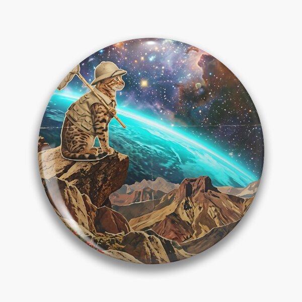 Item preview, Bengal Cat Jungle Explorer Chasing Cosmic Butterflies designed and sold by PictoVibe.