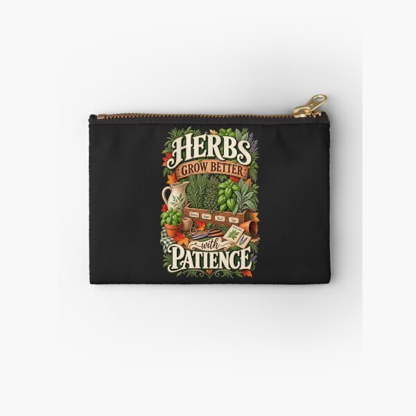 Item preview, Herbs Grow Better With Patience – Autumn Herb Garden Design designed and sold by astersgraphics.