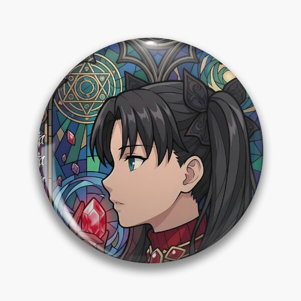 Item preview, Rin Tohsaka Fate Stay Night Ruby Crystal Stained Glass Aura designed and sold by mildaclairmo.