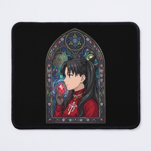 Item preview, Rin Tohsaka Fate Stay Night Ruby Crystal Stained Glass Aura designed and sold by mildaclairmo.