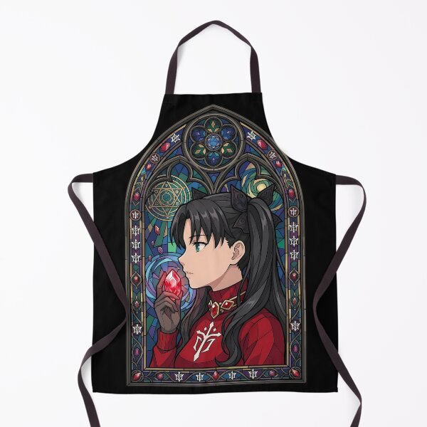 Item preview, Rin Tohsaka Fate Stay Night Ruby Crystal Stained Glass Aura designed and sold by mildaclairmo.