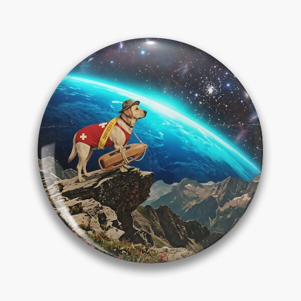 Item preview, Labrador Lifeguard Scanning the Cosmic Shoreline designed and sold by PictoVibe.