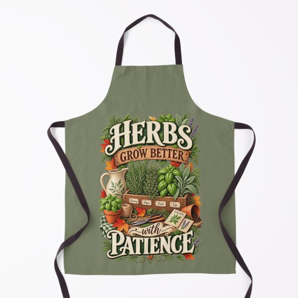 Item preview, Herbs Grow Better With Patience – Autumn Herb Garden Design designed and sold by astersgraphics.
