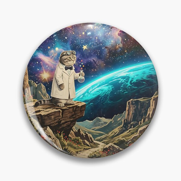 Item preview, Scottish Fold Chemist Brewing Potion at the Cosmic Edge designed and sold by PictoVibe.