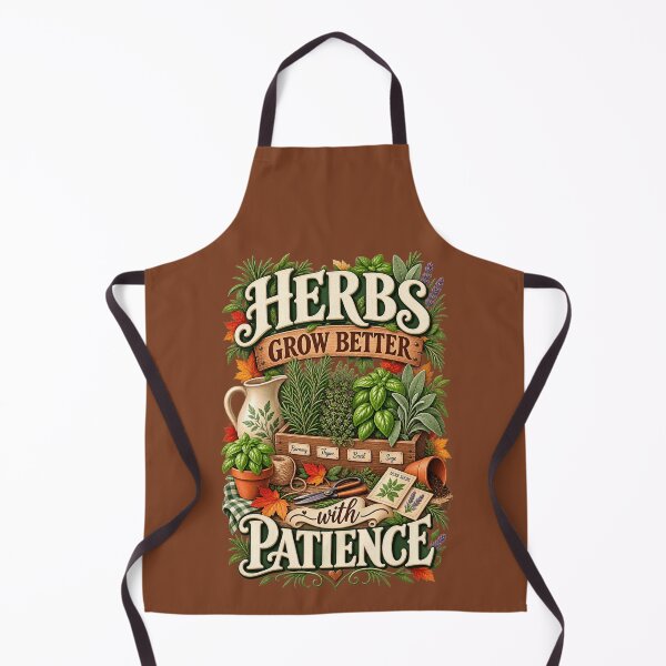 Item preview, Herbs Grow Better With Patience – Autumn Herb Garden Design designed and sold by astersgraphics.