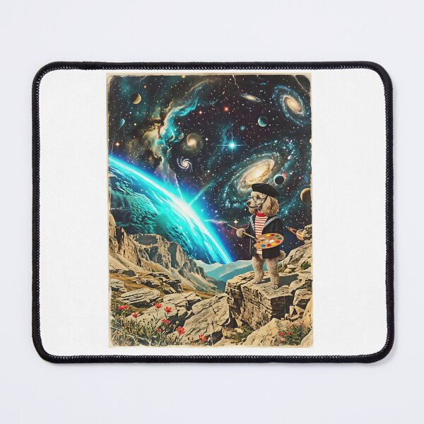 Item preview, Poodle French Painter Brushing Color Across the Cosmos designed and sold by PictoVibe.