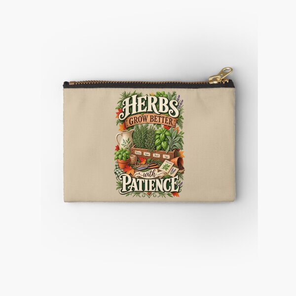 Item preview, Herbs Grow Better With Patience – Autumn Herb Garden Design designed and sold by astersgraphics.