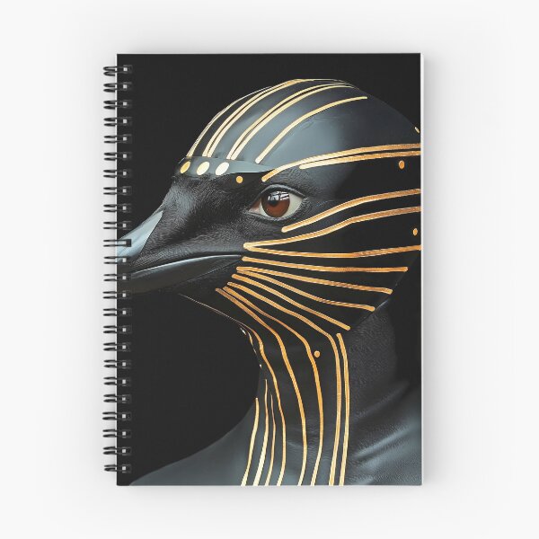 Item preview, Penguin Cyberpunk Gold Futuristic Circuitry Metallic Neon Sleek Minimal designed and sold by mildaclairmo.