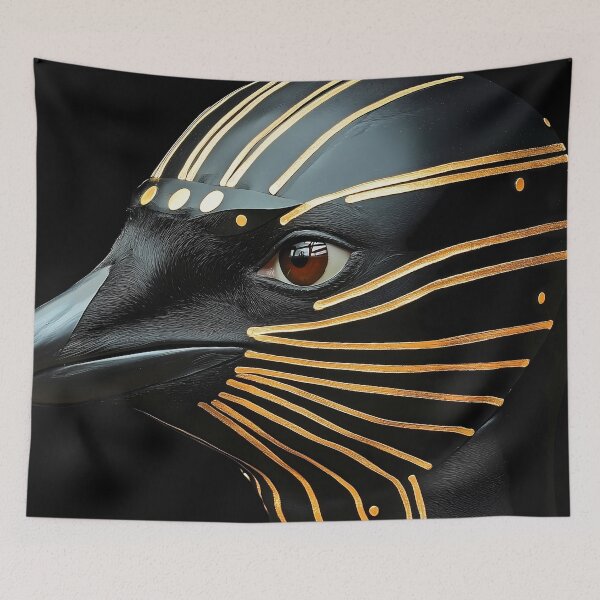 Item preview, Penguin Cyberpunk Gold Futuristic Circuitry Metallic Neon Sleek Minimal designed and sold by mildaclairmo.