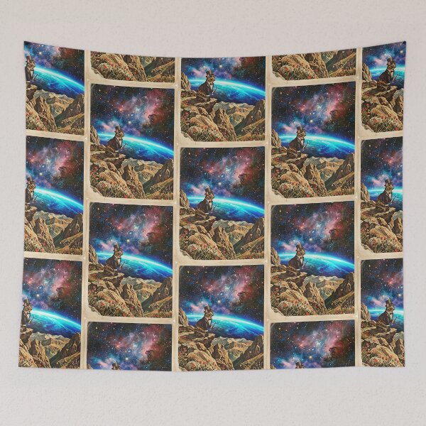 Item preview, Tortoiseshell Cat Magician Conjuring the Cosmic Horizon designed and sold by PictoVibe.