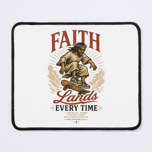Item preview, Faith Lands Every Time Jesus Skateboarding designed and sold by Noirvasca.